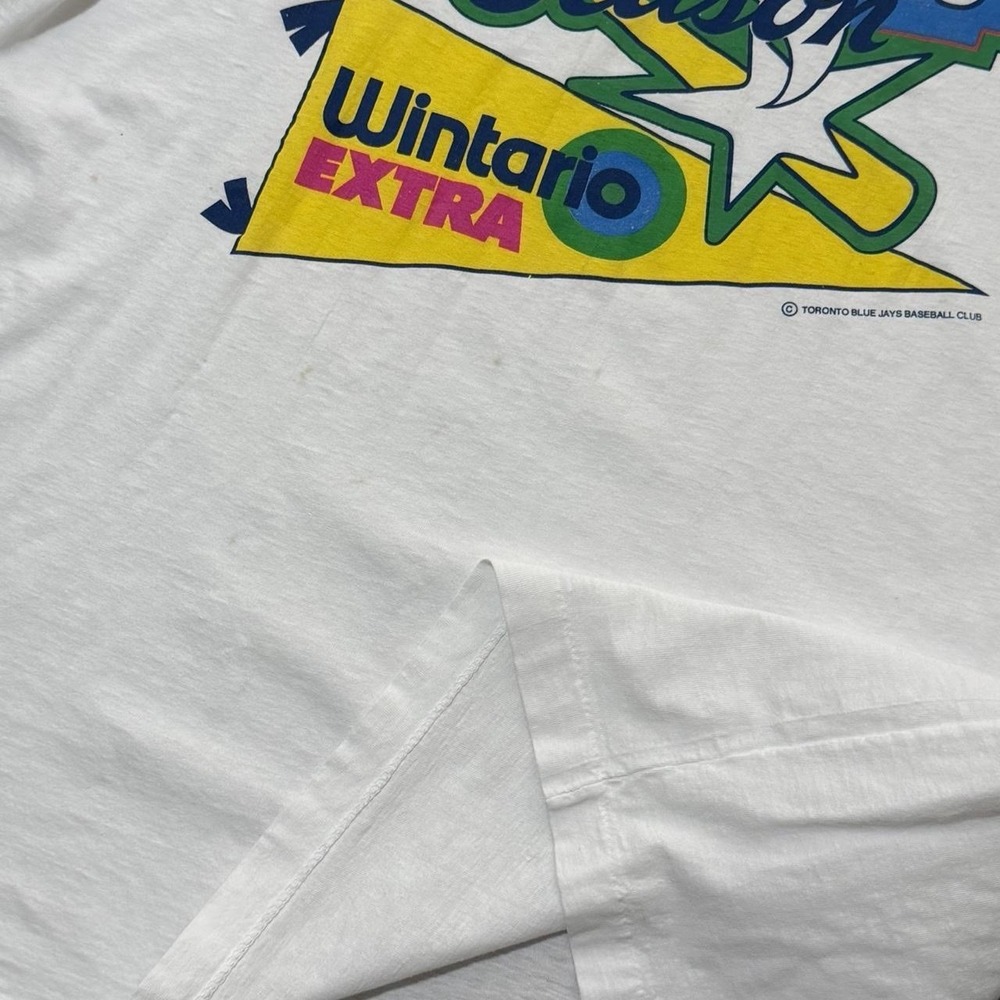 Vintage 90s Toronto Blue Jays All Star MLB Baseball Wintario T-shirt Large 22x27 - Picture 6 of 8